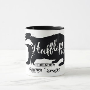 Harry Potter HUFFLEPUFF™ Silhouettetypografi Mugg