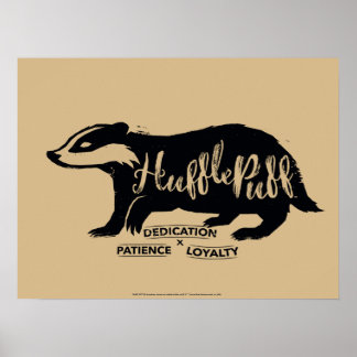 Harry Potter | HUFFLEPUFF™ Silhouettetypografi Poster