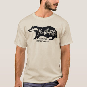 Harry Potter HUFFLEPUFF™ Silhouettetypografi T-shirt