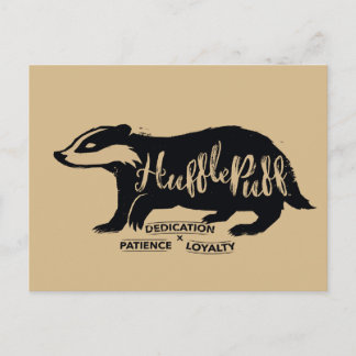 Harry Potter | HUFFLEPUFF™ Silhouettetypografi Vykort