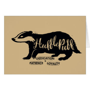 Harry Potter HUFFLEPUFF™ Silhuett Typografi Hälsningskort