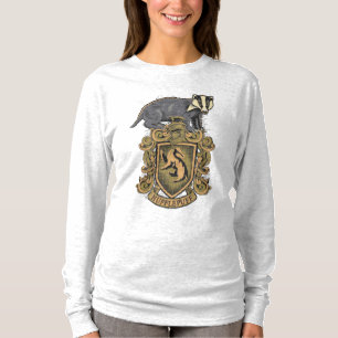 Harry Potter Hufflepuff-vapen med grävling Tee Shirt