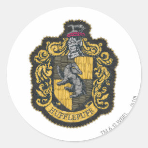 Harry Potter   Hufflepuff Vapenmärke Patch Runt Klistermärke