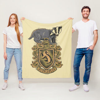 Harry Potter | Hufflepuff-Vapensköld med Badger Fleecefilt