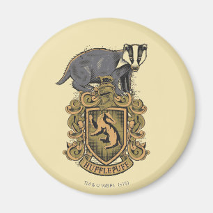 Harry Potter   Hufflepuff-Vapensköld med Badger Magnet