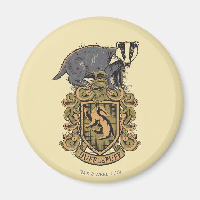 Harry Potter | Hufflepuff-Vapensköld med Badger Magnet (Framsidan)