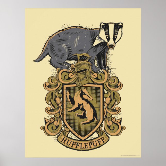 Harry Potter | Hufflepuff-Vapensköld med Badger Poster (Framsidan)