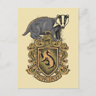 Harry Potter Hufflepuff vapensköld med Vykort
