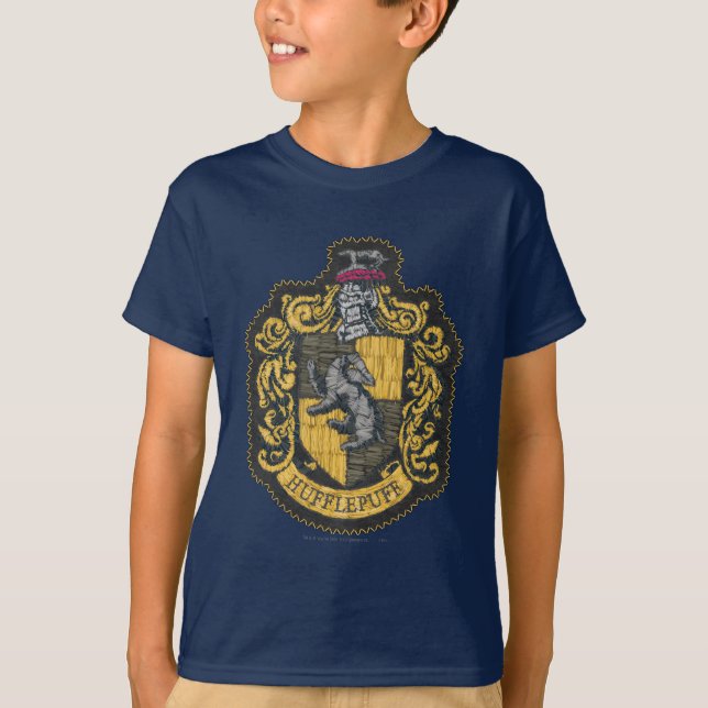 Harry Potter | Hufflepuff Vapensköld Patch Tee (Framsida)