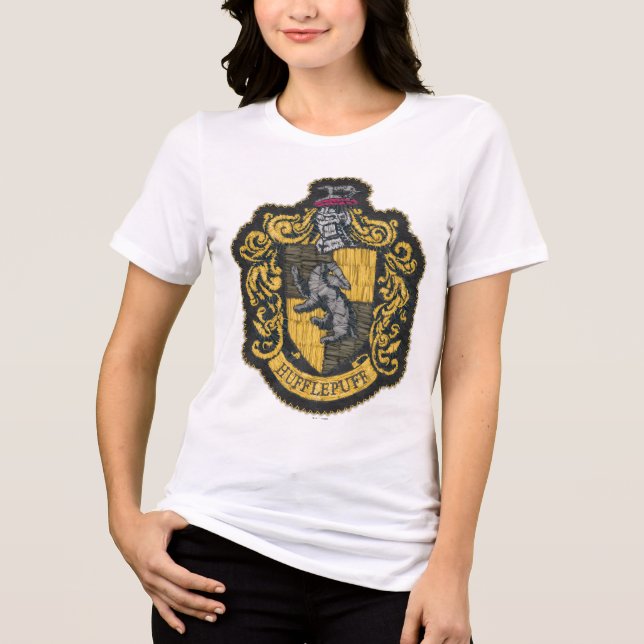 Harry Potter | Hufflepuff Vapensköld Patch Tee (Framsida)