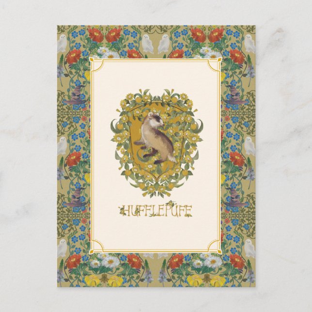 HARRY POTTER™ | HUFFLEPUFF™-Vapensköld Vykort (Framsida)
