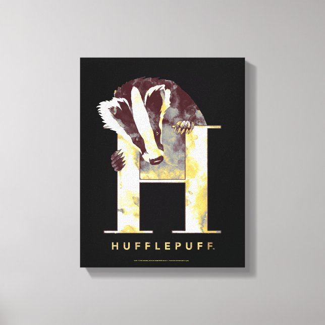 Harry Potter | HUFFLEPUFF™ Vattenfärg Grävling Canvastryck (Framsida)
