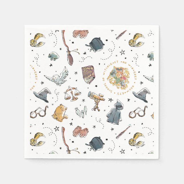 HARRY POTTER™ Icons Pattern Pappersservett (Framsidan)