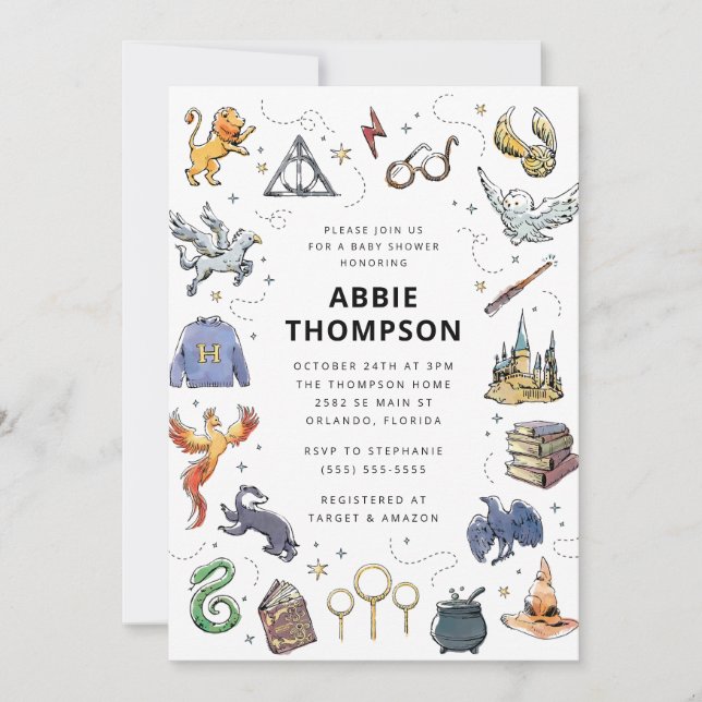 Harry Potter-ikonens baby shower Inbjudningar (Framsida)