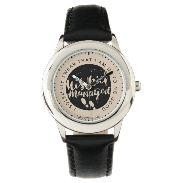 Harry Potter | Karta över Marauders magiska typogr Armbandsur (Framsida)