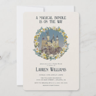Harry Potter Magic Hogwarts Castle Gender Reveal Inbjudningar