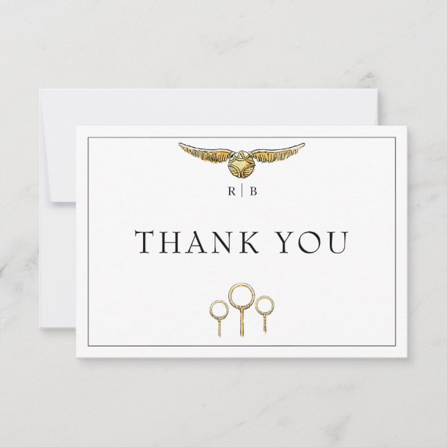 Harry Potter Magical Watercolor Wedding Tack Kort (Framsida)