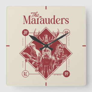 HARRY POTTER™ Marauders Animagus-grafik Fyrkantig Klocka