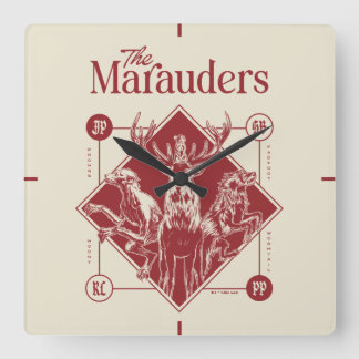 HARRY POTTER™ Marauders Animagus-grafik Fyrkantig Klocka