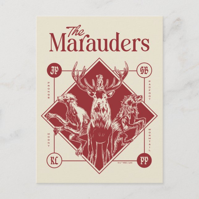 HARRY POTTER™ Marauders Animagus-grafik Vykort (Framsida)
