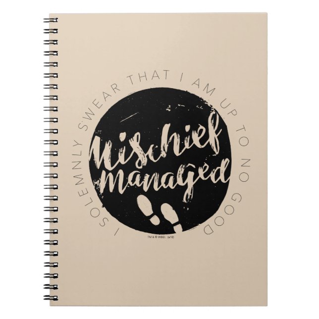 Harry Potter | Marauders Karta Charms Typografi Anteckningsbok (Framsidan)