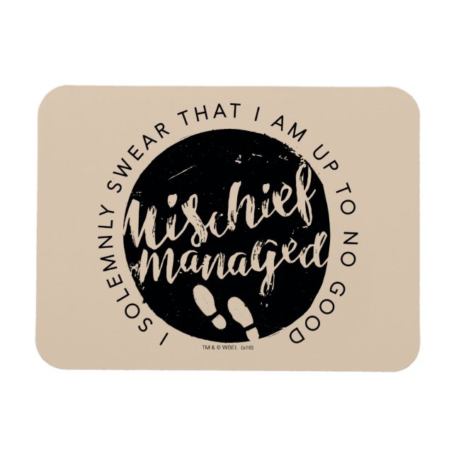 Harry Potter | Marauders Karta Charms Typografi Magnet (Horisontell)