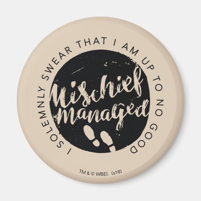 Harry Potter | Marauders Karta Charms Typografi Magnet (Framsidan)