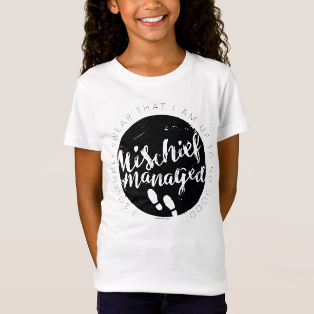 Harry Potter | Marodörens Karta Charms Typografi Tee (Framsida)