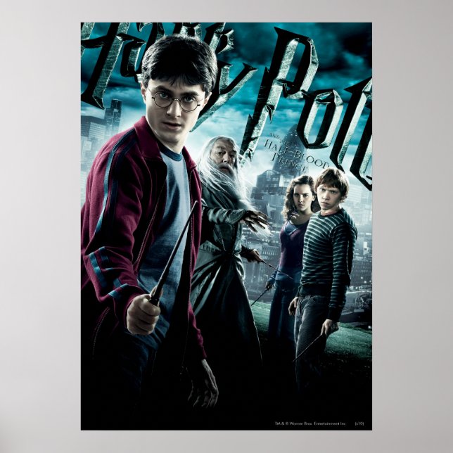 Harry Potter med Dumbledore Ron och Hermione 1 Poster (Framsidan)