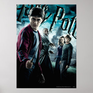 Harry Potter med Dumbledore Ron och Hermione 1 Poster