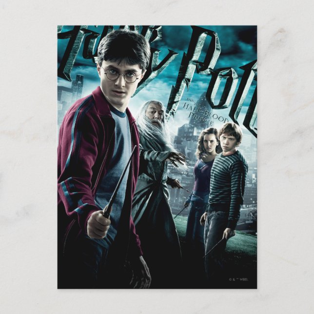 Harry Potter med Dumbledore Ron och Hermione 1 Vykort (Framsida)