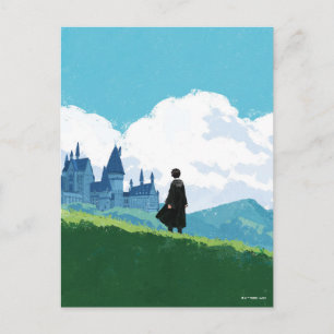 HARRY POTTER™ med utsikt över HOGWARTS™ slott Vykort