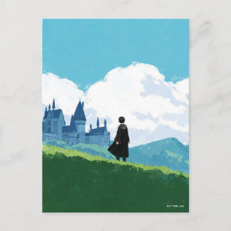 HARRY POTTER™ med utsikt över HOGWARTS™ slott Vykort