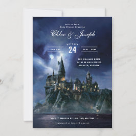 Harry Potter | Mörk Hogwarts Castle Baby Shower Inbjudningar