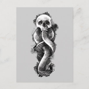 Harry Potter   Mörk Markera vattenfärg Vykort
