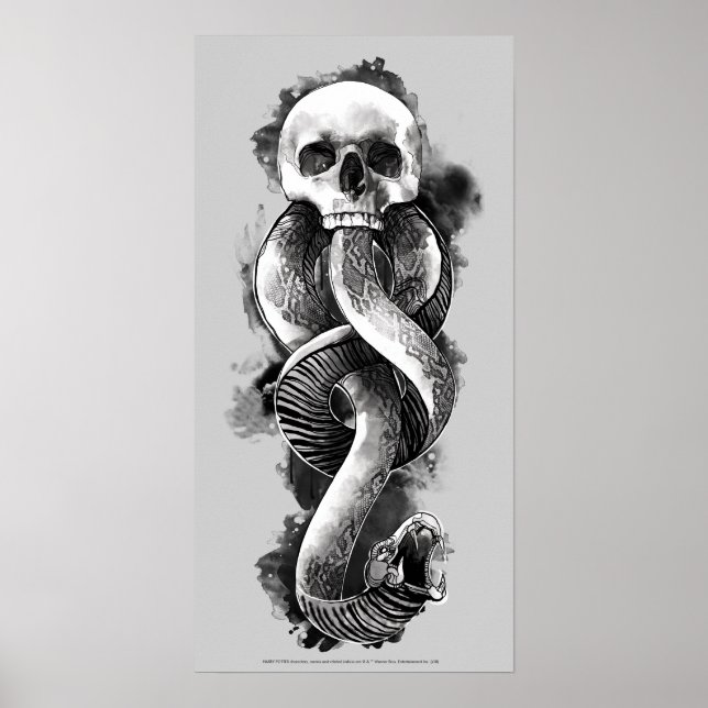 Harry Potter | mörk markerar vattenfärg Poster (Framsidan)