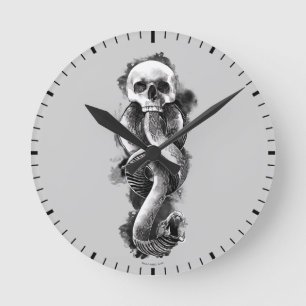 Harry Potter Mörkt Märke Vattenfärg Rund Klocka