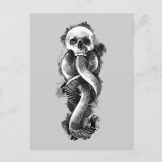 Harry Potter | Mörkt Märke Vattenfärg Vykort