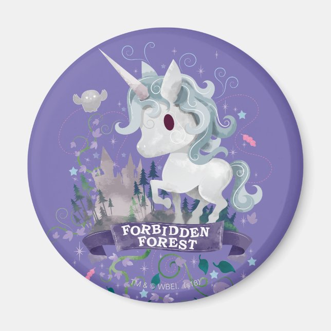 Harry Potter | Otillåtet skogsbruk Unicorn Graphic Magnet (Framsidan)