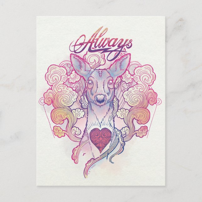 Harry Potter pass | "alltid" Doe Patronus Vykort (Framsida)