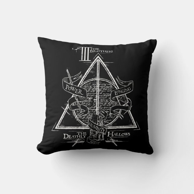 Harry Potter pass DEATHLY | HALLOWS grafiskt Kudde (Framsida)