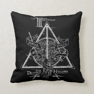 Harry Potter pass DEATHLY   HALLOWS grafiskt Kudde