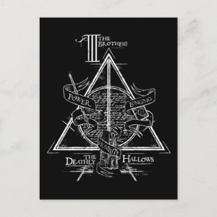 Harry Potter pass DEATHLY   HALLOWS grafiskt Vykort