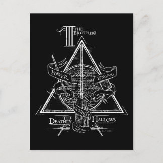 Harry Potter pass DEATHLY | HALLOWS grafiskt Vykort