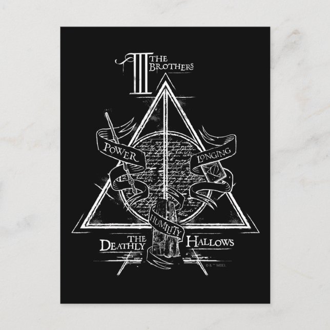 Harry Potter pass DEATHLY | HALLOWS grafiskt Vykort (Framsida)