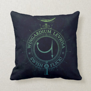 Harry Potter pass Wingardium grafiska Leviosa Kudde