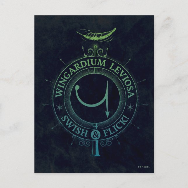 Harry Potter pass | Wingardium grafiska Leviosa Vykort (Framsida)