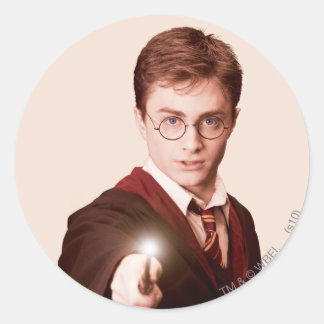 Harry Potter pekar trollspöet Runt Klistermärke