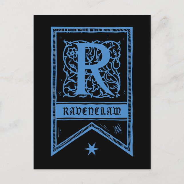 Harry Potter | Ravenclaw Monogrambaner Vykort (Framsida)