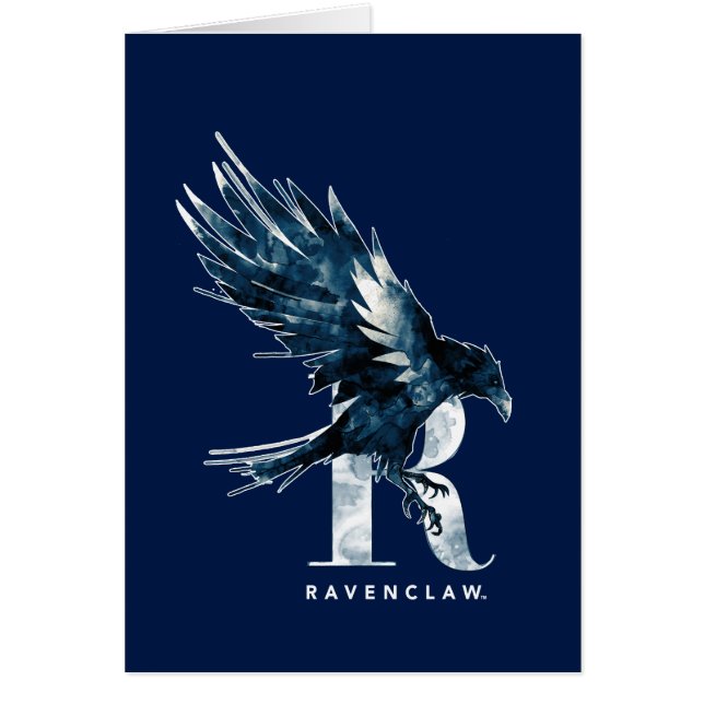 Harry Potter | RAVENCLAW™ Raven Vattenfärg Hälsningskort (Framsidan)